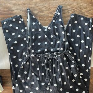 Monki V-Neck Polka Dot Jumpsuit Tie Waist ASOS